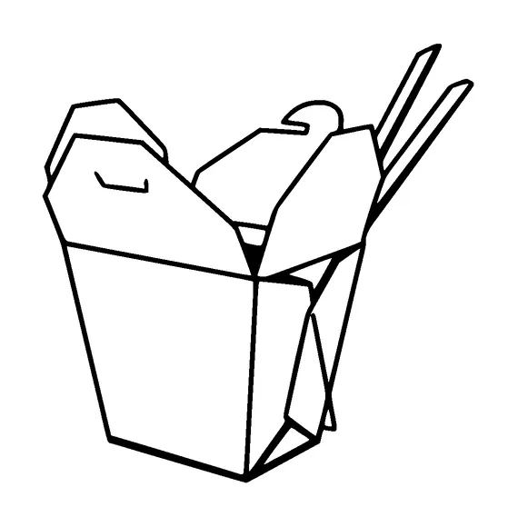 Chinese Takeaway Box Tattoo Meaning, PNG and SVG