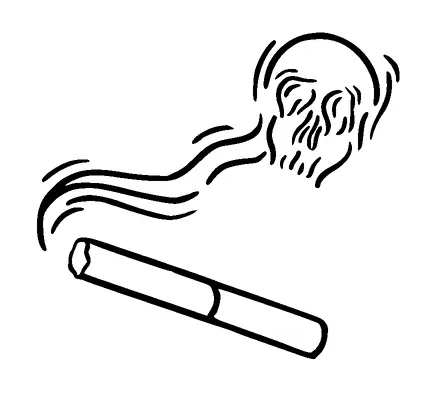 Cigarette With Death Smoke Tattoo Meaning, PNG and SVG