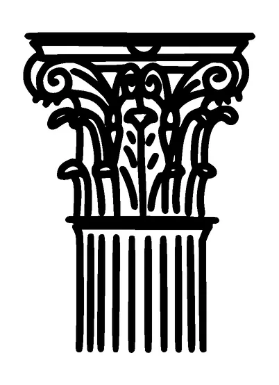 Column Top Tattoo Meaning, PNG and SVG