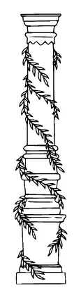 Column With Plant Tattoo Meaning, PNG and SVG