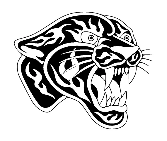 Cougars Head Tribal Fur Tattoo Meaning, PNG and SVG