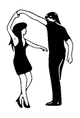 Couple Dancing Simple Tattoo Meaning, PNG and SVG