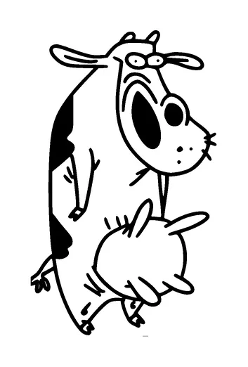 Cow From Cow And Chicken Tattoo Meaning, PNG and SVG