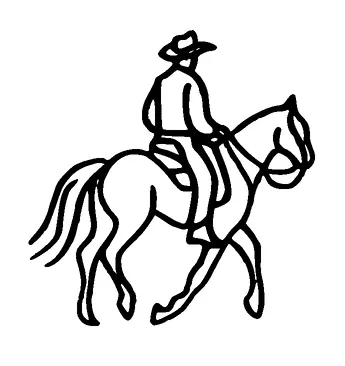 Cowboy On Horse Tattoo Meaning, PNG and SVG