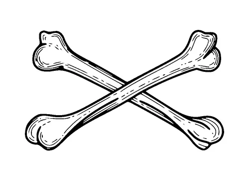 Cross Bones Tattoo Meaning, PNG and SVG