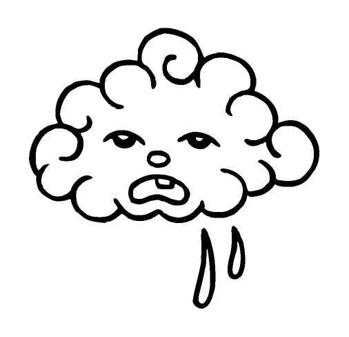 Crying Cloud Tattoo Meaning, PNG and SVG