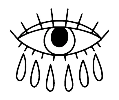 Crying Eye Tattoo Meaning, PNG and SVG