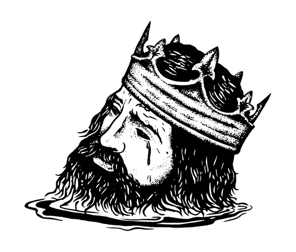 Crying Kings Head Drowning Tattoo Meaning, PNG and SVG