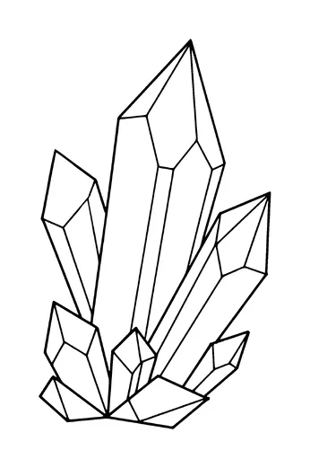 Crystals Tattoo Meaning, PNG and SVG