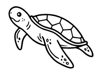 Cue Turtle Swimming Tattoo Meaning, PNG and SVG