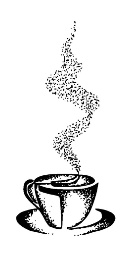 Cup Of Coffee Dotwork Tattoo Meaning, PNG and SVG