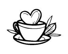 Cup Of Coffee Heart Tattoo Meaning, PNG and SVG