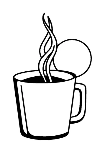 Cup On Coffee Tattoo Meaning, PNG and SVG