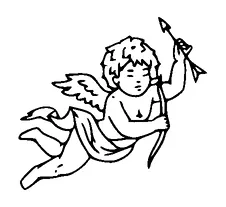 Cupid Getting Ready Arrow Tattoo Meaning, PNG and SVG