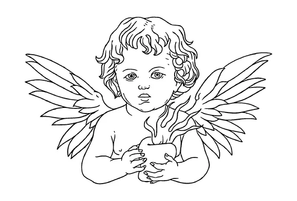 Cupid Holding Flaming Heart Tattoo Meaning, PNG and SVG