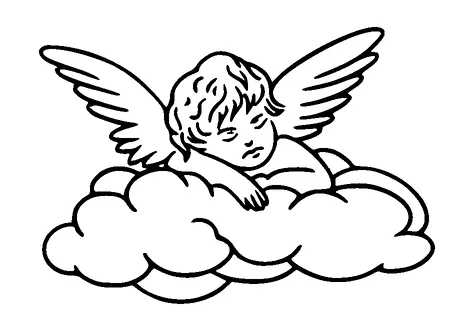 Cupid Sleeping On Cloud Tattoo Meaning, PNG and SVG