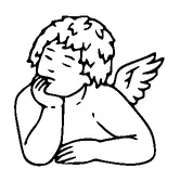 Cupid Wondering Tattoo Meaning, PNG and SVG