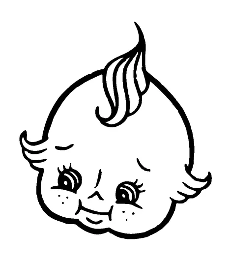 Cute Baby Face Tattoo Meaning, PNG and SVG