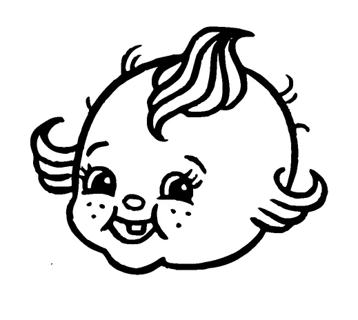 Cute Baby Face Tattoo Meaning, PNG and SVG