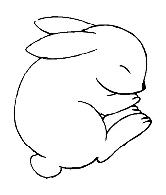 Cute Bunny Sleeping Tattoo Meaning, PNG and SVG