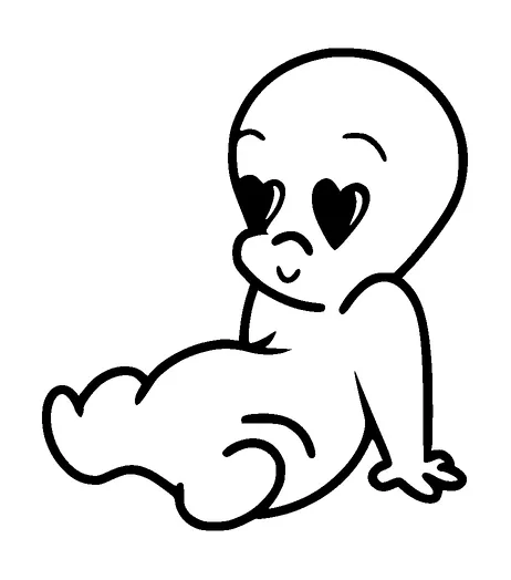 Cute Casper Heart Eyes Tattoo Meaning, PNG and SVG