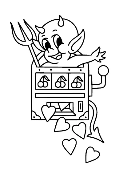 Cute Devil On Slot Machine Tattoo Meaning, PNG and SVG