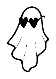 Cute Ghost With Heart Sunglasses Tattoo Meaning, PNG and SVG