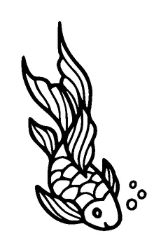 Cute Gold Fish Tattoo Meaning, PNG and SVG