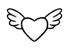 Cute Heart With Wings Tattoo Meaning, PNG and SVG