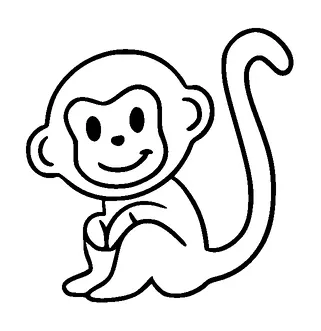 Cute Little Monkey Tattoo Meaning, PNG and SVG