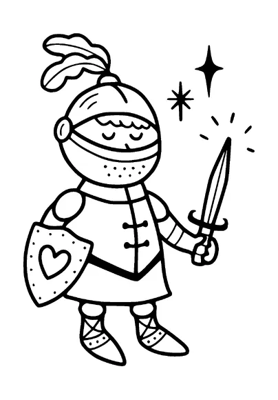 Cute Medieval Fighter Knight Tattoo Meaning, PNG and SVG