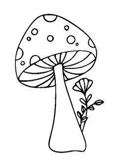 Cute Mushroom Tattoo Meaning, PNG and SVG