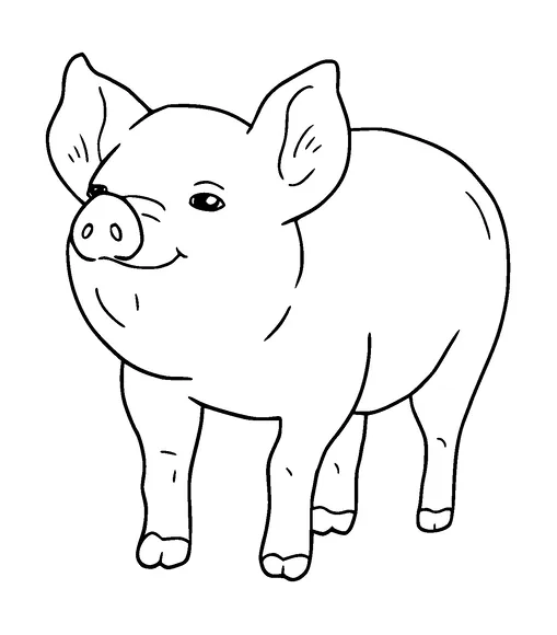 Cute Pig Tattoo Meaning, PNG and SVG