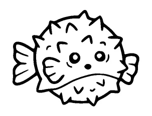 Cute Puffer Fish Tattoo Meaning, PNG and SVG