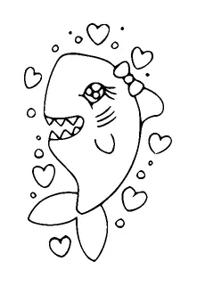 Cute Shark With Heart Tattoo Meaning, PNG and SVG