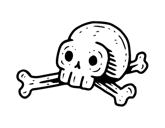 Cute Skull And Crossbones Tattoo Meaning, PNG and SVG