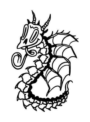 Cute Small Dragon Tattoo Meaning, PNG and SVG