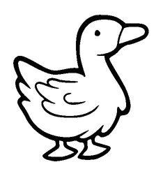 Cute Small Duck Tattoo Meaning, PNG and SVG