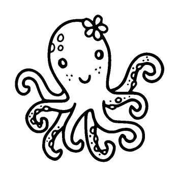 Cute Small Octopus Tattoo Meaning, PNG and SVG