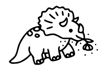 Cute Small Triceratops Dinosaur Tattoo Meaning, PNG and SVG