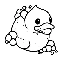 Cute Squeaky Duck Tattoo Meaning, PNG and SVG