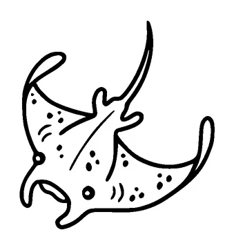 Cute Stingray Tattoo Meaning, PNG and SVG