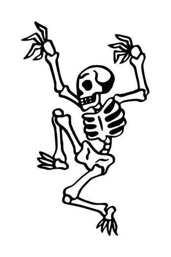 Dancing Skeleton Tattoo Meaning, PNG and SVG