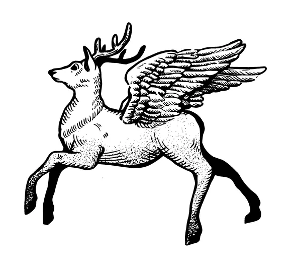 Deer With Wings Tattoo Meaning, PNG and SVG