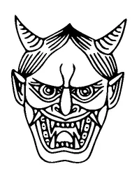 Devil Mask Tattoo Meaning, PNG and SVG