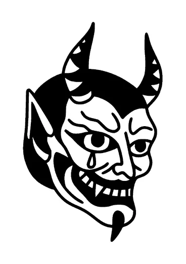 Devils Head Tattoo Meaning, PNG and SVG