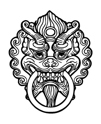 Devils Head Door Knock Tattoo Meaning, PNG and SVG