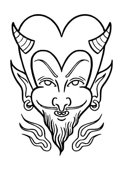 Devils Head Tattoo Meaning, PNG and SVG