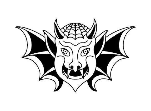 Devils Head With Wings Tattoo Meaning, PNG and SVG