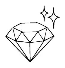 Diamond Sparkling Tattoo Meaning, PNG and SVG